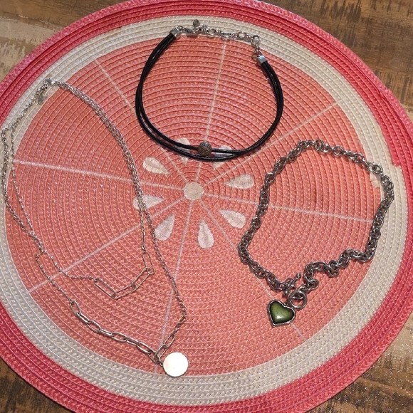 Lucky Brand Jewelry - BUNDLE‎  Silver and Black Necklaces 3 Total